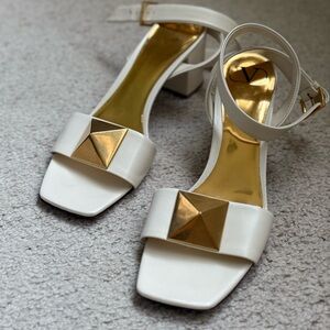 Valentino White and Gold Women's Sandals